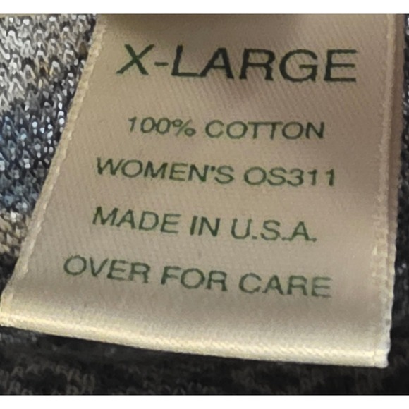 L.L. Bean Vintage Fair Isle Mock Neck Cotton Knit Top Grey Womens XL Gorpcore - Picture 8 of 9